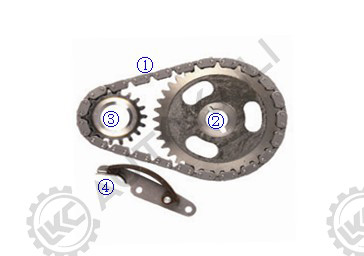 Bộ sợi dây chuyền thời gian cho E43Z6268A 46L Bộ sợi dây chuyền thời gian cho động cơ Ford HSC Tempo 2.5-N ((153) OHV 4Cyl 86-92