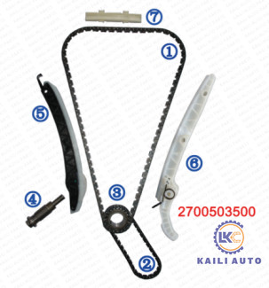 Bộ xích thời gian cho BENZ C200 C300 E200 A180 B180 A260 CLA180 CLS GLA200 GLA260 Động cơ M274 M270 1.6T / 2.0T 0009933978