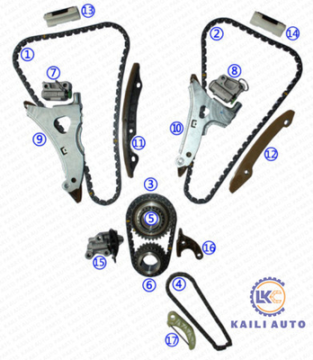 Bộ xích thời gian cho động cơ BENZ GL450 E400 C350 ML350 C300 GLK350 M276.821 V6 3.0T / 3.5T GAS A2760502416 A0009931378