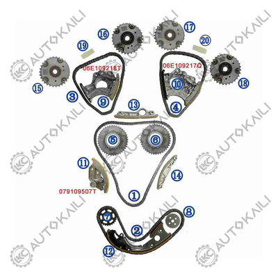 Bộ chuỗi thời gian cho AUDI / VW A8 4E8 BDX 154KW 2.8FSI 07-10 06E109465BC 108L