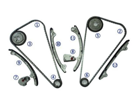 Bộ sợi dây chuyền thời gian nhựa PA66 / PA46 cho INFINITI FX45 VK45DE V8 4.5L
