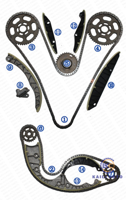Engine CRCA CJMA Timing Chain Kit cho AUDI VW TOUAREG Q5 Q7 A4 A5 A6 A7 A8 3.0TDI 059109229S