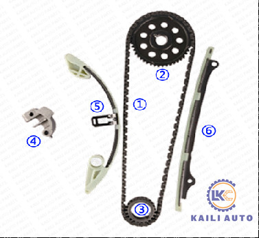 Bộ xích thời gian cho HONDA JAZZ MK2 Civic Hybird Engine L13A1 1.3L 14401-PWA-004 9 * 126L 14211-PWA-000