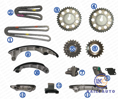 Bộ xích thời gian 1GD 2GD 2,8T cho TOYOTA FORTUNER HILUX INNOVA 13507-0E010 116L 13550-0E010