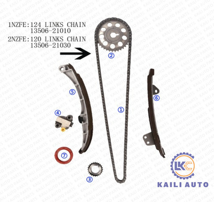 Đai thời gian thay đổi TOYOTA COROLLA 13506-21010 124L 13540-21010 Chuỗi thời gian động cơ