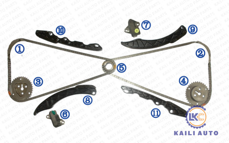 Bộ dây xích thời gian cho SUBARU Forester Impreza XV Crosstrek Outback Legacy 13143-AA110 130L 13142-AA090